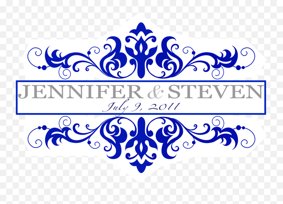 Blue Border Png - Royal Blue Border Design Christopherbathum Wedding Monogram Emoji,Wedding Clipart
