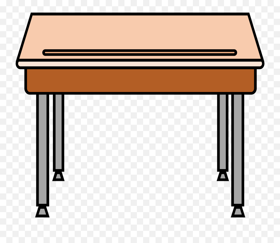 Student Desk Clipart - School Desk Clipart Emoji,Desk Clipart