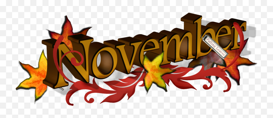 November Clipart - November Font Design Emoji,November Clipart