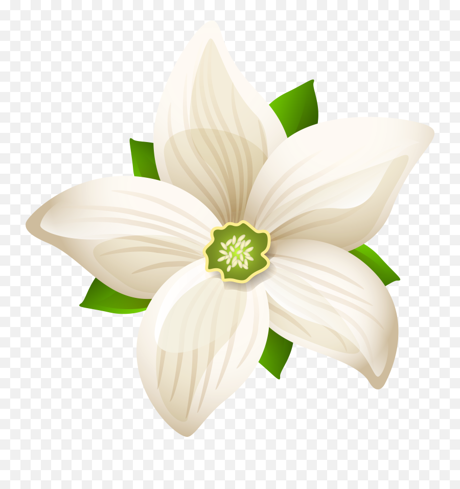 Flower White Clip Art - Clipart White Flowers Png Emoji,White Flowers Png