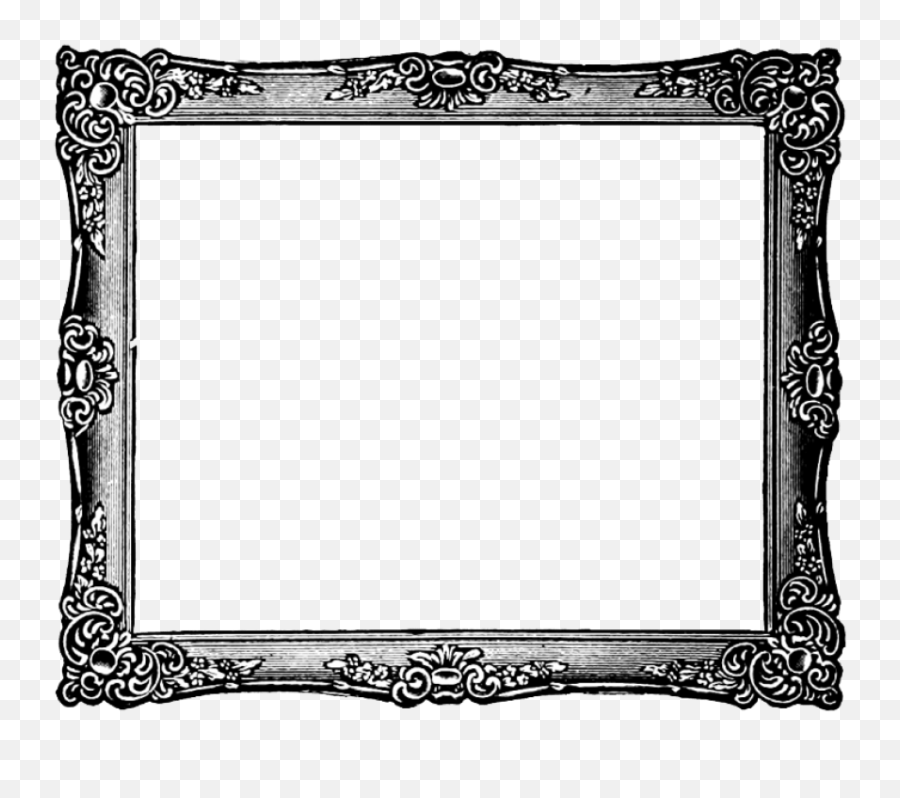Vintage Frame Png Transparent Image - Rectangle Picture Frame Drawing Emoji,Picture Frame Png
