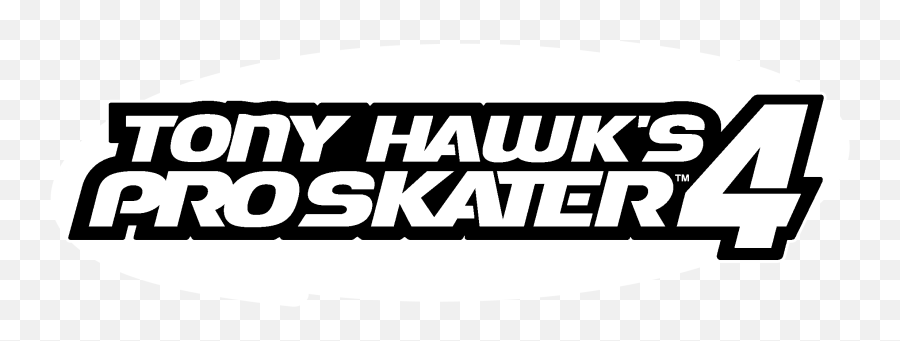 Download Tony Hawk Pro Skater 4 Logo Black And White Png - Tony Hawk Pro Skater 4 Emoji,4 Logo