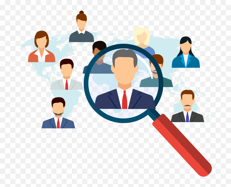Recruitment Management Portal - Magnifying Glass With Person Emoji,Collaboration Clipart