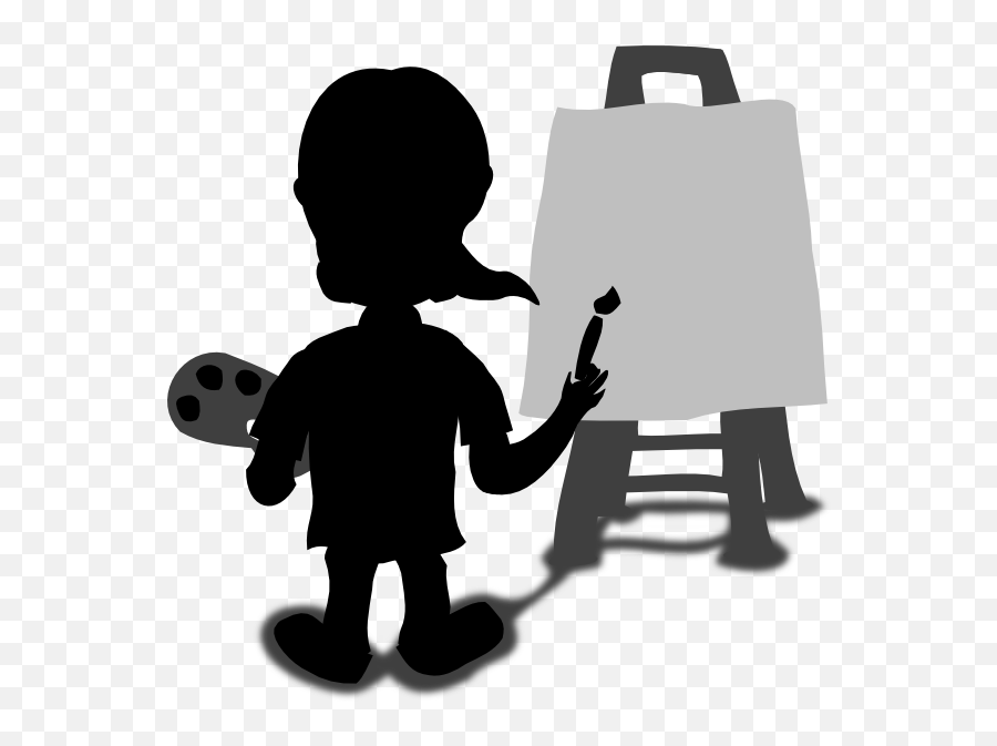 Painting Clipart Png - Cartoon Character Painting Blank Cartoon A Person Is Painting Emoji,Painting Clipart
