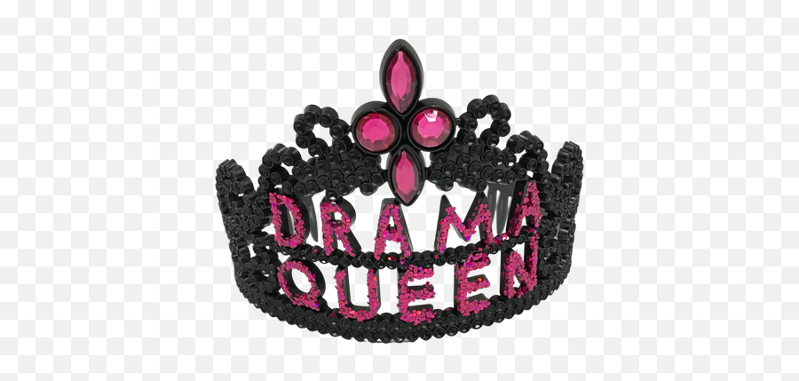Black And Hot Pink Drama Queen Tiara Each Emoji,Queens Crown Png