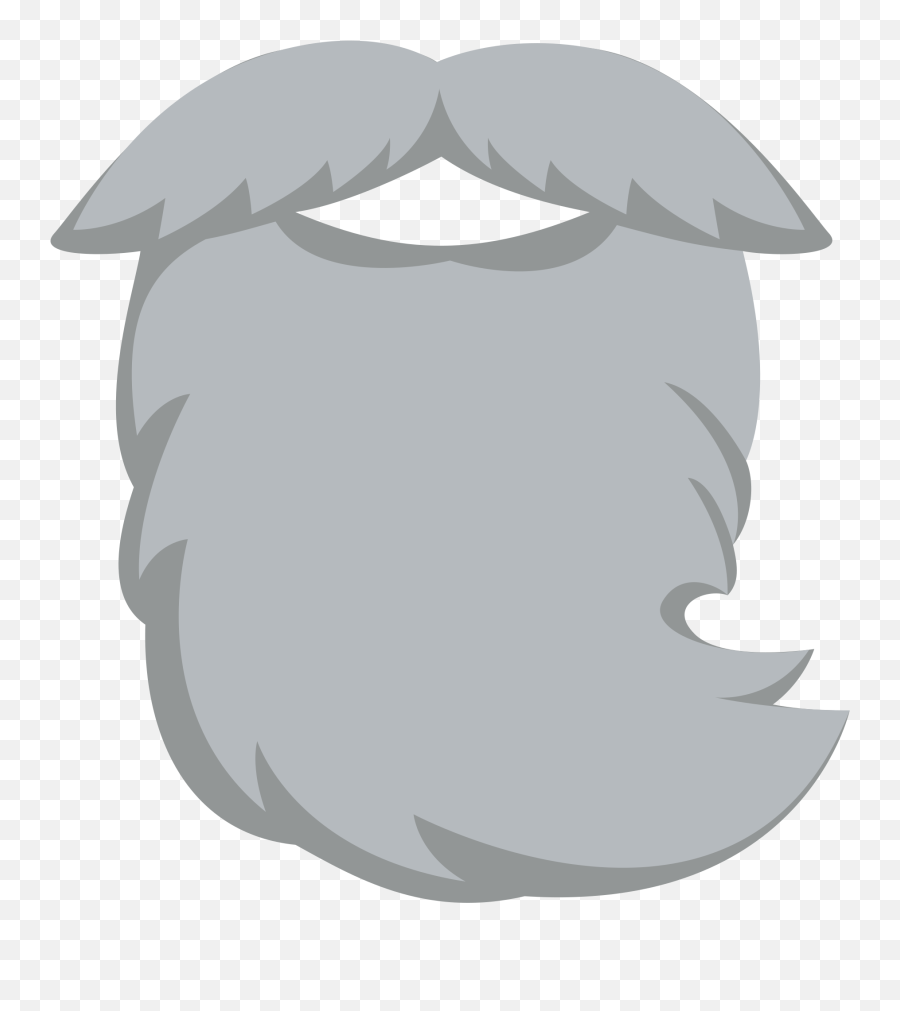 Beard Clipart Grey Beard - Long Gray Beard Clipart Full Emoji,Long Clipart