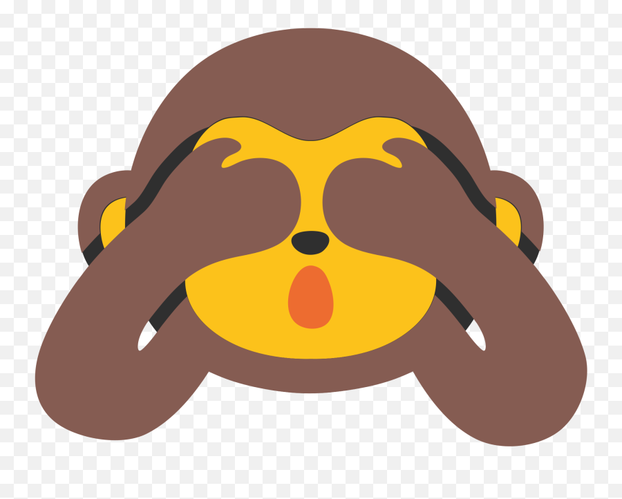 Monkey Hiding Eyes Emoji Transparent - See No Evil Clipart,Eyes Emoji Png