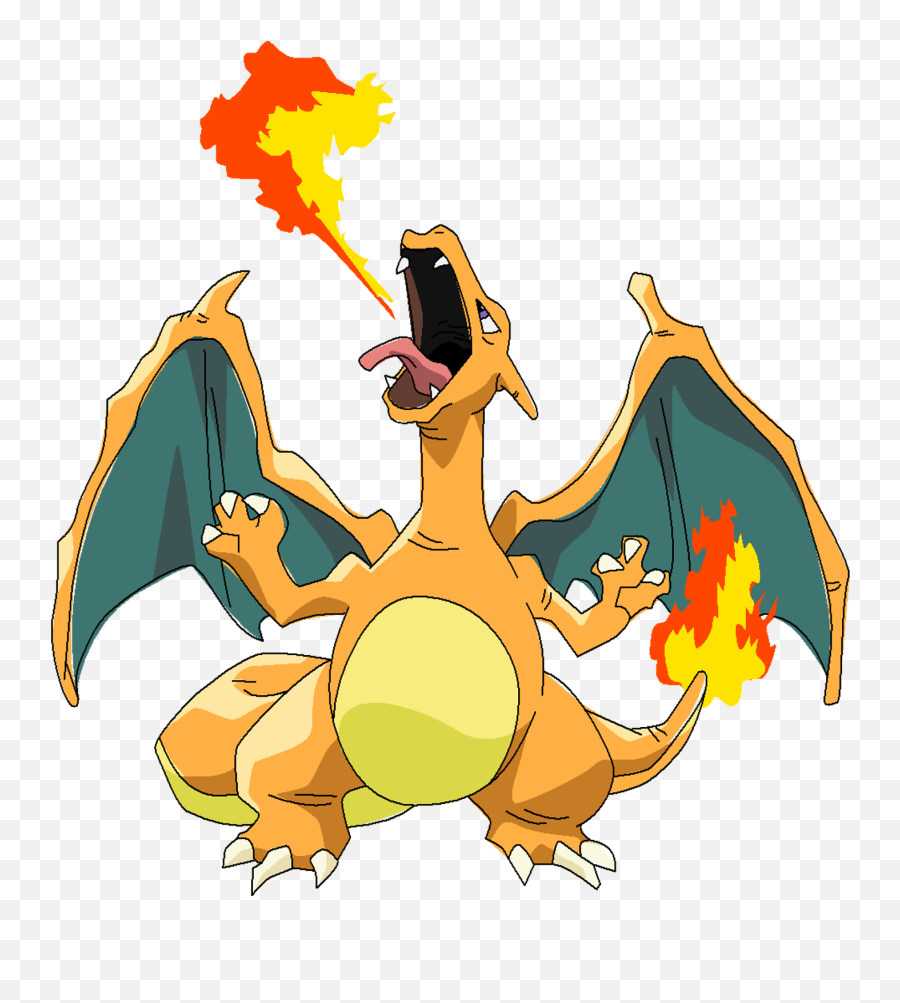 Render Pokemon Dracaufeu Png - Pokemon Charizard Emoji,Pokemon Png