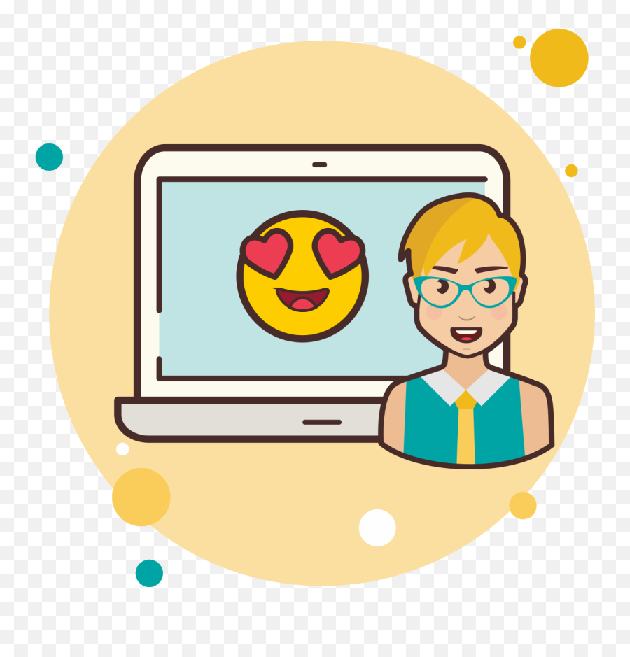 Laptop In Love Emoji Icon - Laptop Full Size Png Download Laptop Icon Bubbles,Love Emoji Png
