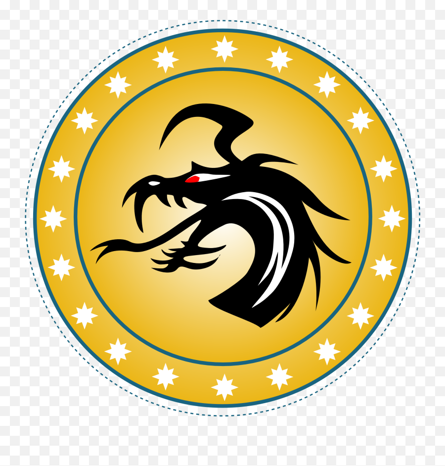 Chinese Style Drawing Dragon Head On Golden Circle Free - Icon Round Gold Png Emoji,Golden Circle Png