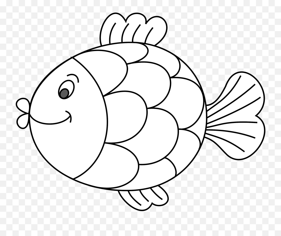 Coloring Clipart Fish Coloring Fish Transparent Free For - Clip Art Emoji,Fish Clipart Black And White