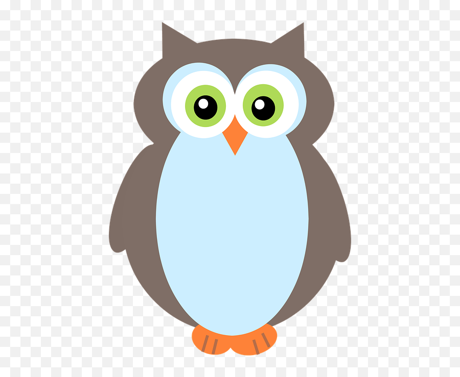 Owl Blue And Gray Grey Clip - Free Image On Pixabay Emoji,Free Choice Clipart