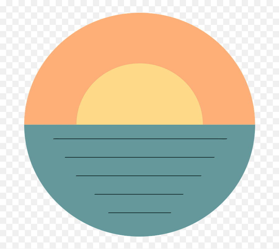 Sunset Ocean Beach - Free Vector Graphic On Pixabay Emoji,Sunset Sky Png