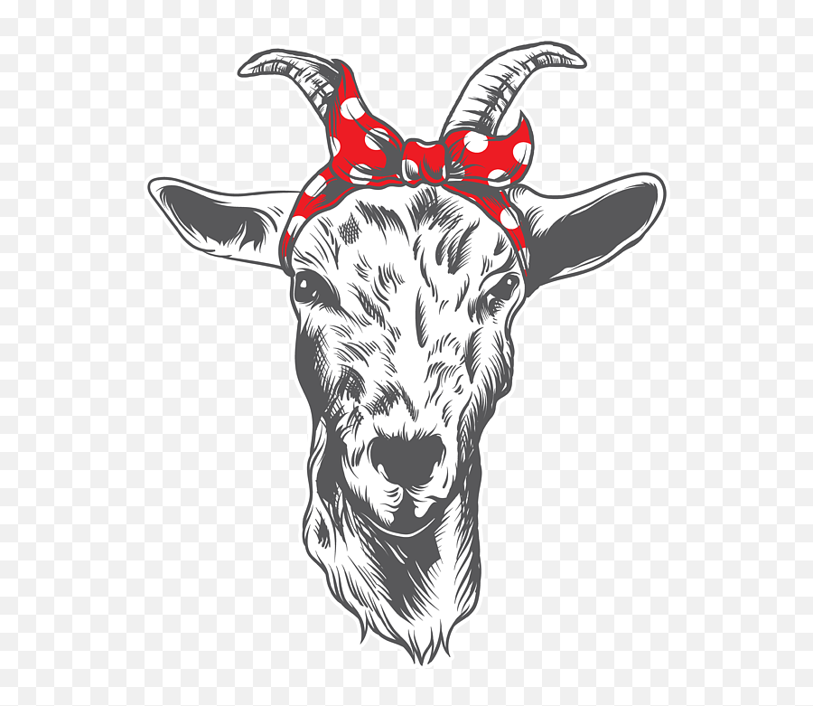 Goats Bandana Domestic Animal Lover Farm Gift Greeting Card Emoji,Goat Horns Png