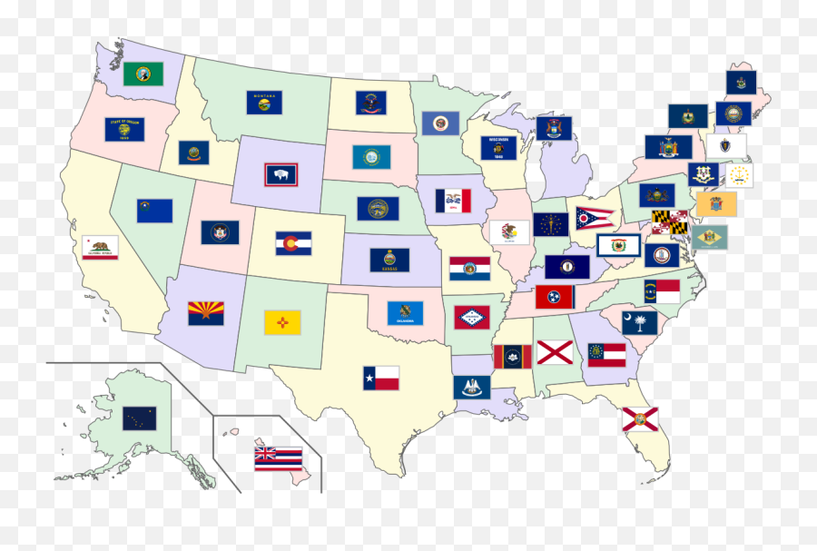 Flags Of The Us States And Territories - Wikipedia Us State Flags Emoji,Us Flag Png