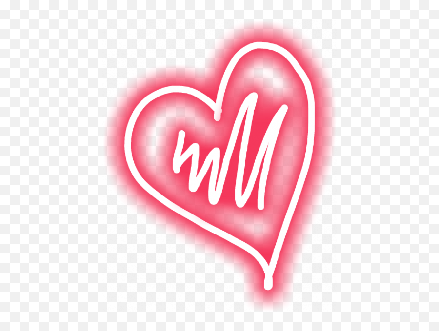 Neon Effect Heart Png Dil Glowing Png Picture Free Emoji,Neon Heart Png