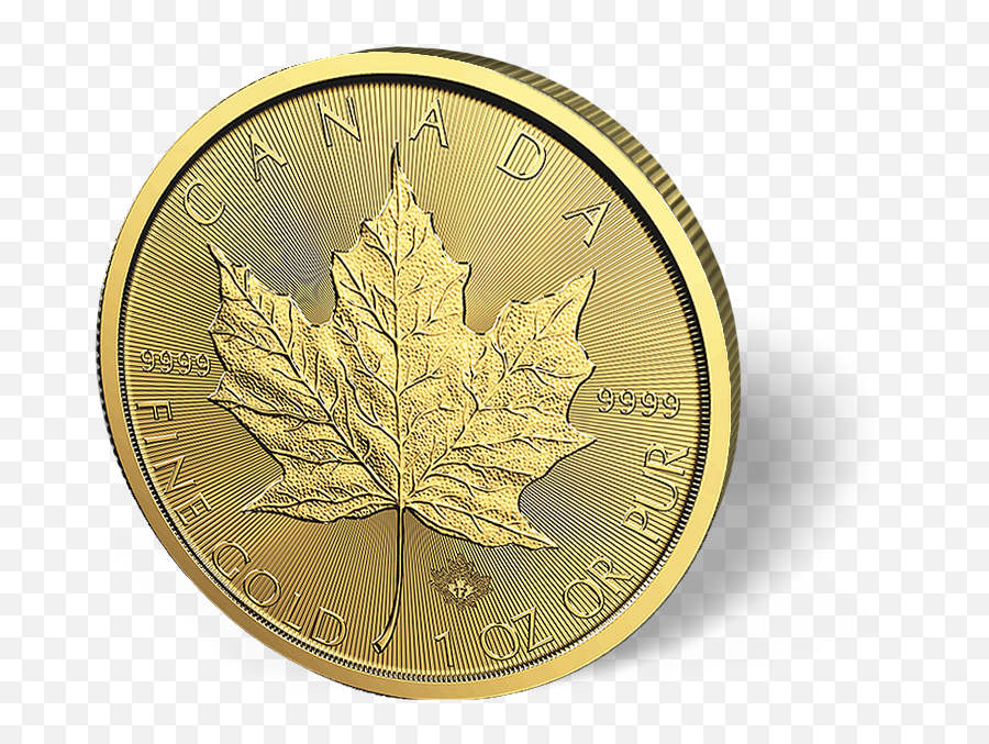 Download 1 Oz Canadian Gold Maple Leaf Coins - Canadian Gold Emoji,Canadian Leaf Png