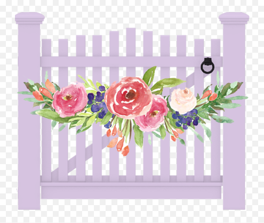 Diy Wedding Flowers - Transparent Garden Gate Clipart Emoji,Gate Clipart