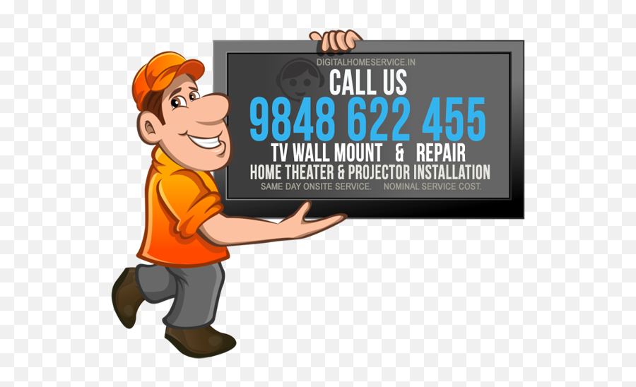 Mechanic Clipart Tv Repair - Home Service Png Download Tv Repair Service Logo Emoji,Mechanic Clipart