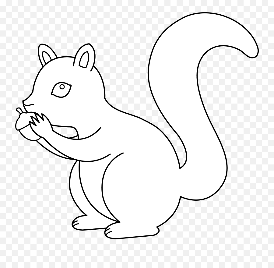 Squirrel Clipart Black And White Free - Black And White Squirrel Clipart Emoji,Squirrel Clipart