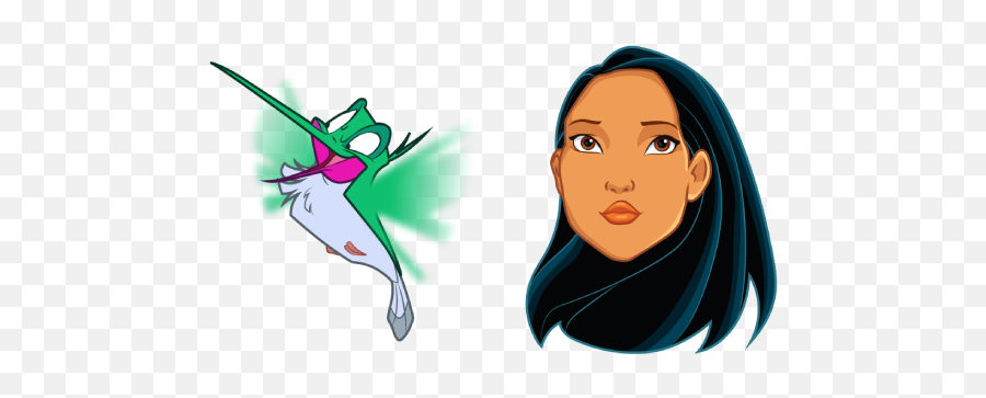 Pocahontas And Flit Cursor - Pocahontas Flit Emoji,Pocahontas Png