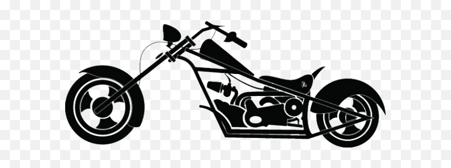 Chopper Motorcycle Silhouette Png - Motorcycle Parking Only Sign Printable Emoji,Motorcycle Clipart Black And White