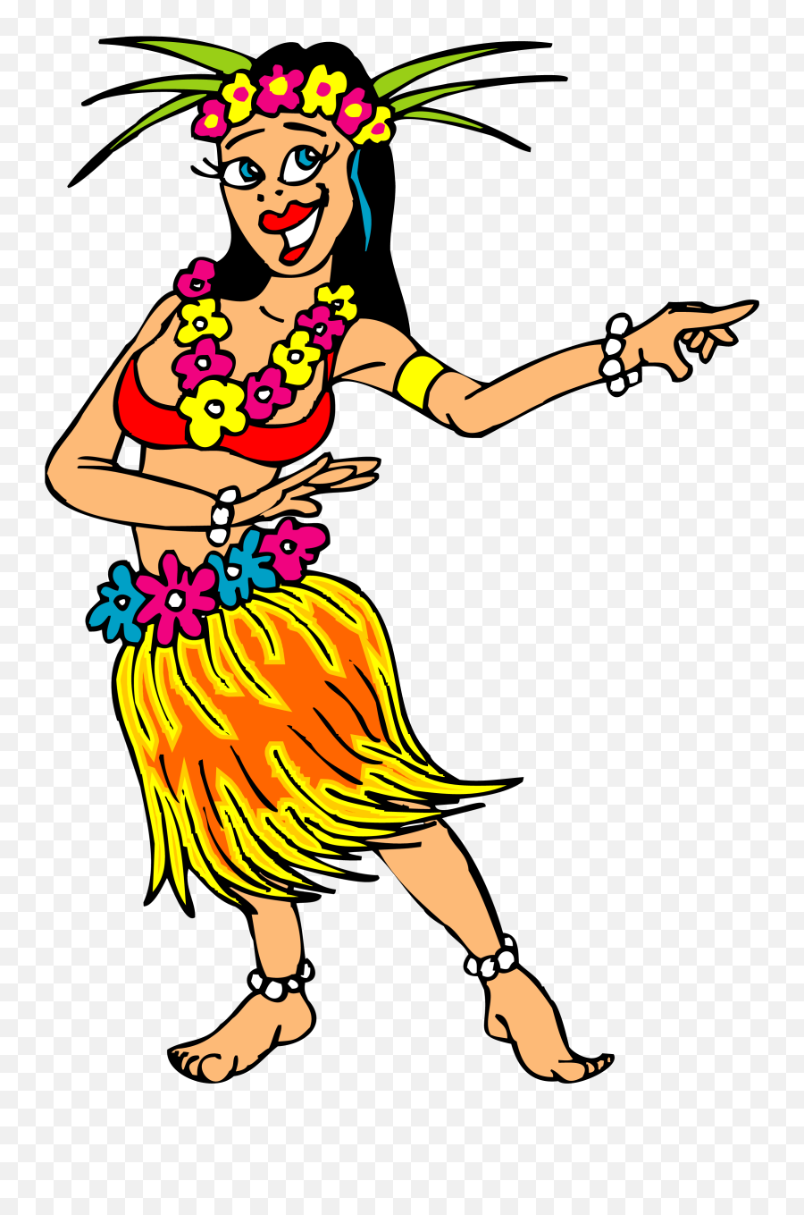 Best Hawaii Clip Art - Hawaiian Dancer Clipart Png Emoji,Royalty Free Clipart