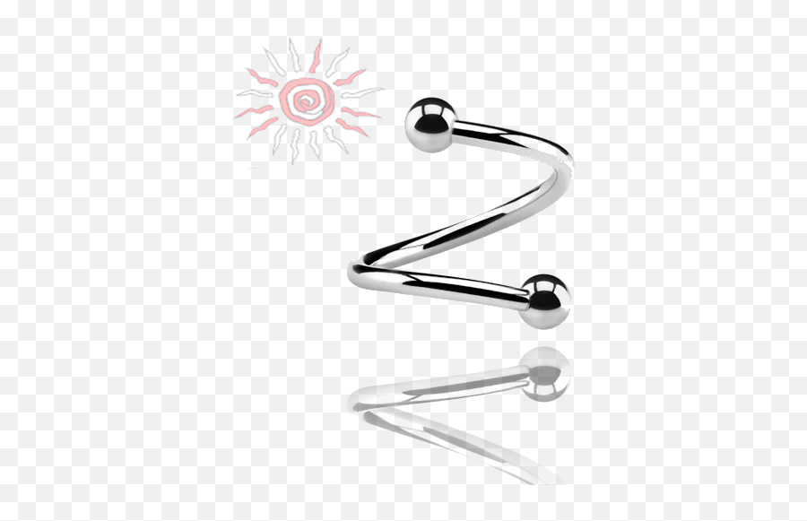 Espiral De Acero Inoxidable316l Con Bolas Piercing Emoji,Labios Png