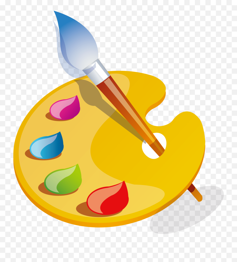 Plate Clipart Free - Painting Vector Png Download Full Emoji,Plate Clipart