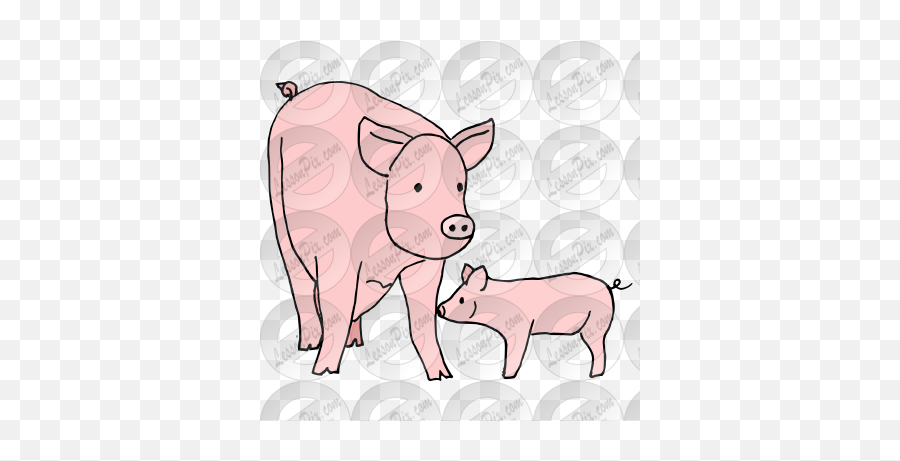 Pigs Picture For Classroom Therapy Use - Great Pigs Clipart Domestic Pig Emoji,Pig Clipart