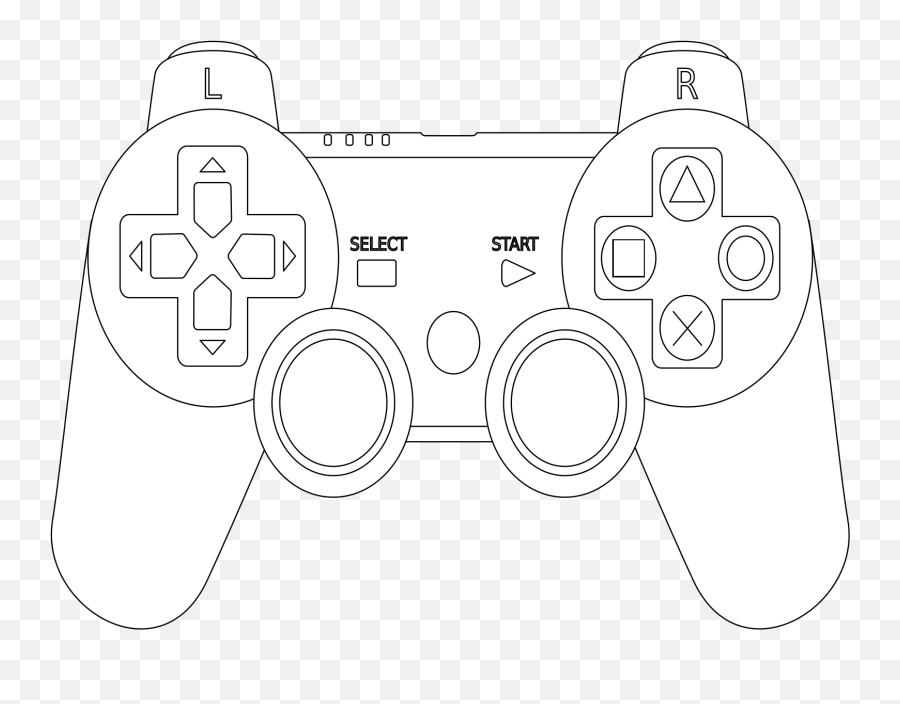 Game Controller Svg Vector Game Controller Clip Art - Svg Playstation 2 Controller Outline Emoji,Game Controller Clipart