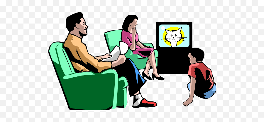 Free Television Cliparts Room Download Free Clip Art Free - Watching Television With Family Clipart Emoji,Tv Clipart