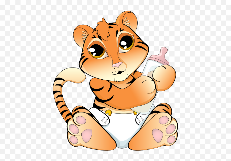 Tiger Like A Baby Free Image - Tiger Clip Art Emoji,Tiger Clipart