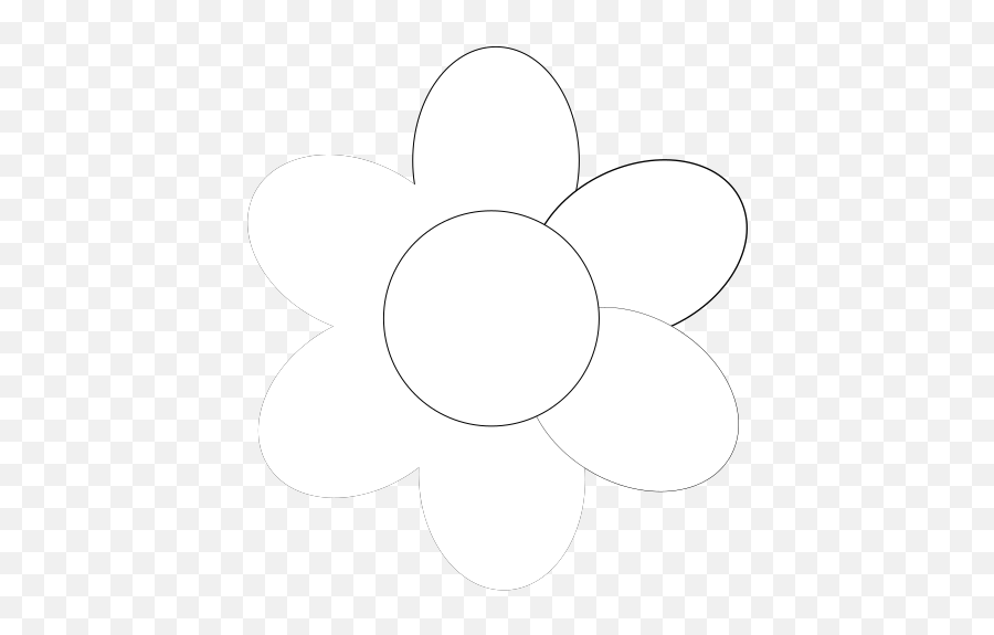 Simple Flower Outline Png Svg Clip Art - Flower Outline Png Clipart White Emoji,Flower Outline Clipart