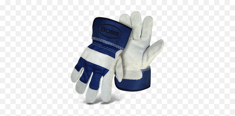 Boss 1jl4095u Blue Logo Cuff Hd Split Cowhide Leather - Safety Glove Emoji,Boss Logo