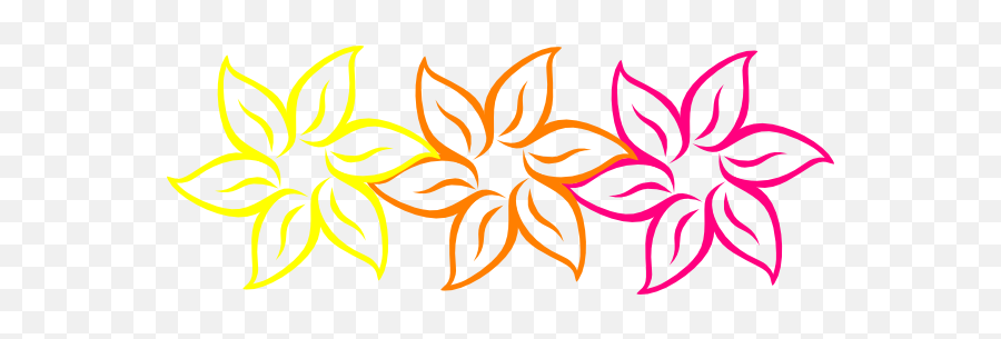 Rainbow Flower Hi Clipart - Pink Flower Coloring Pages Emoji,Hi Clipart