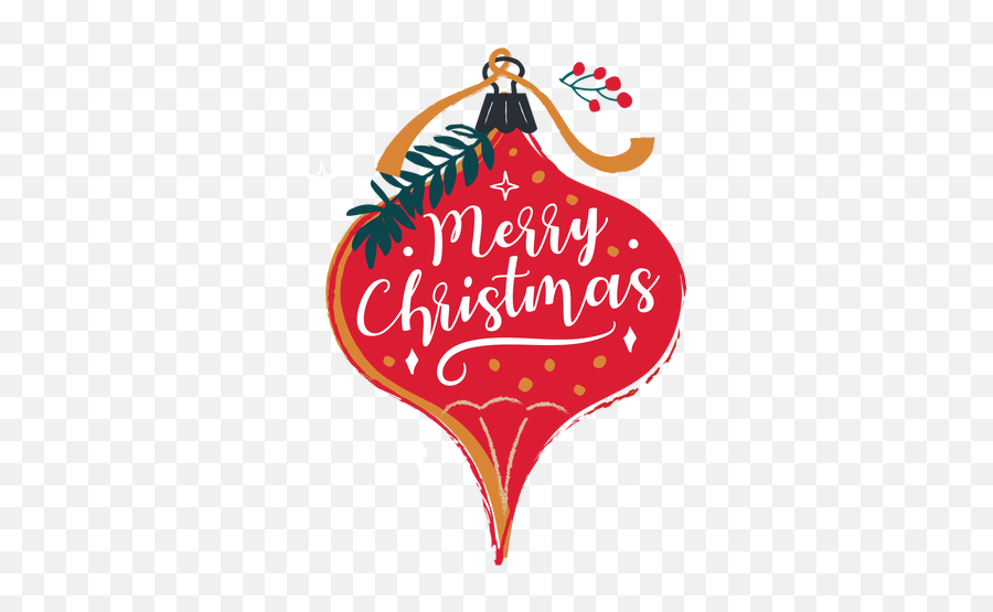 Merry Christmas Ornament Illustration - Transparent Png Language Emoji,Merry Christmas Transparent Background