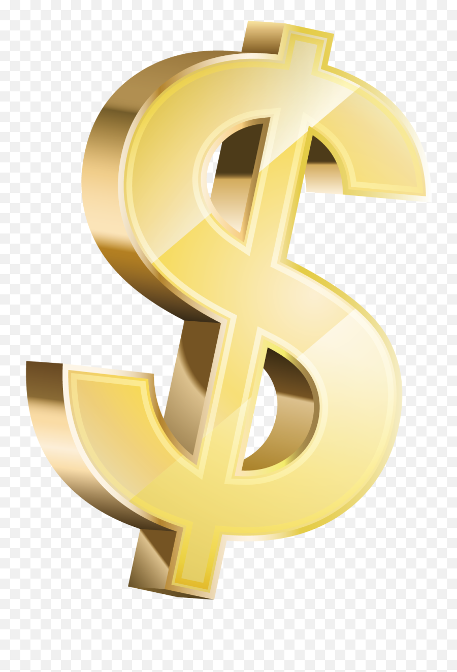 Picture - Gold Transparent Background Money Sign Emoji,Dollar Sign Clipart