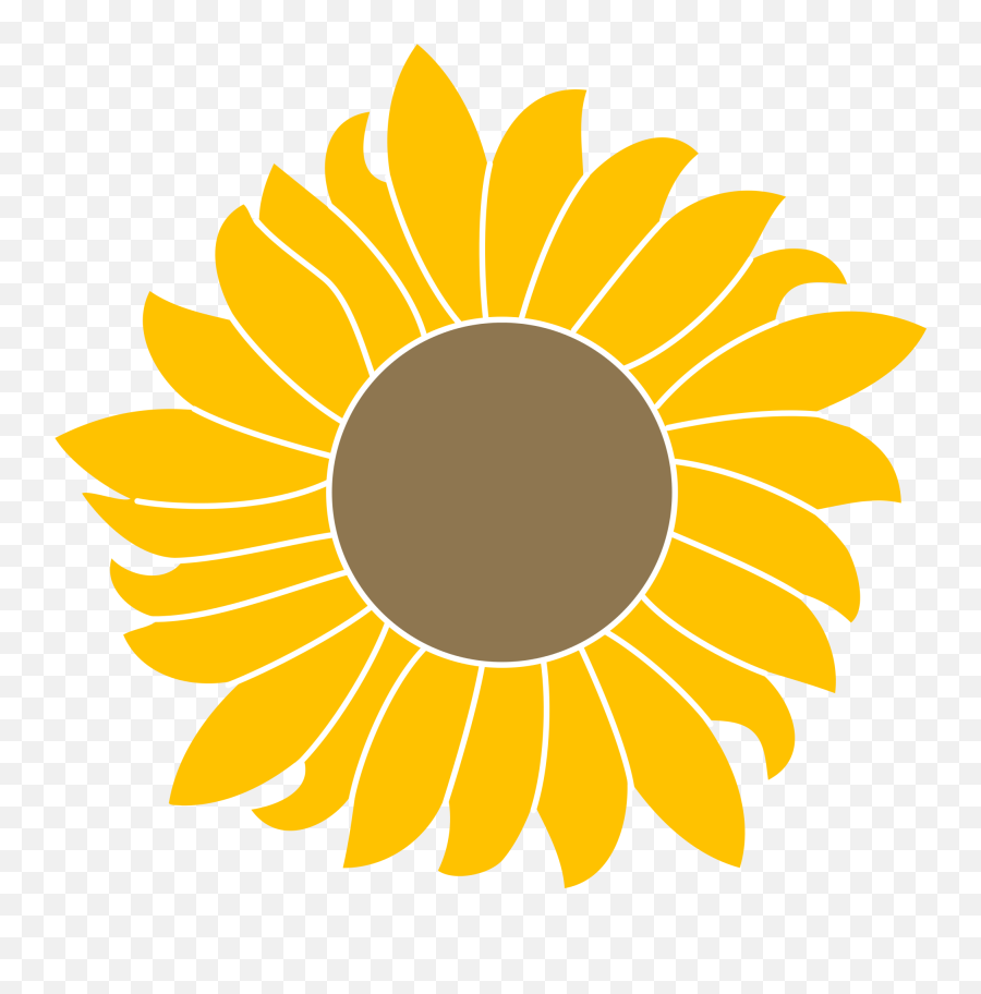 Vector Png Files Clipart - Sunflower Clipart Black And White Emoji,Sunflower Clipart