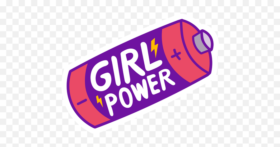 Girl Power Battery Sticker - Language Emoji,Girl Power Png
