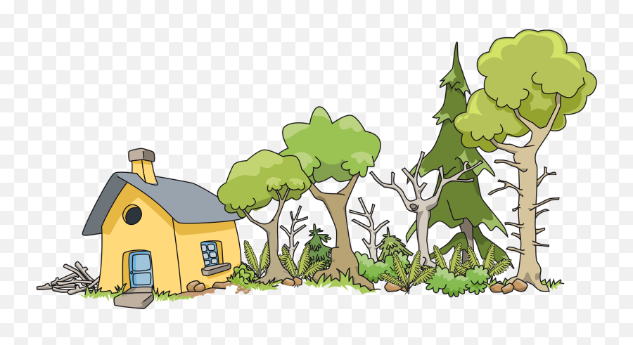 House In Woods Clipart - Woods Clip Art Emoji,Woods Clipart