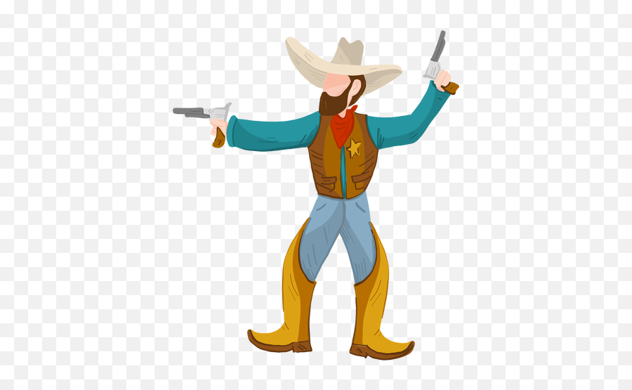 Sheriff With Two Guns - Sheriff Png Emoji,Transparent Guns