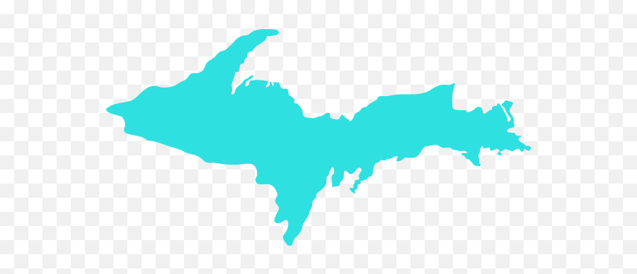 Upper Peninsula Of Michigan Png Free - Outline Upper Peninsula Emoji,Michigan Outline Png