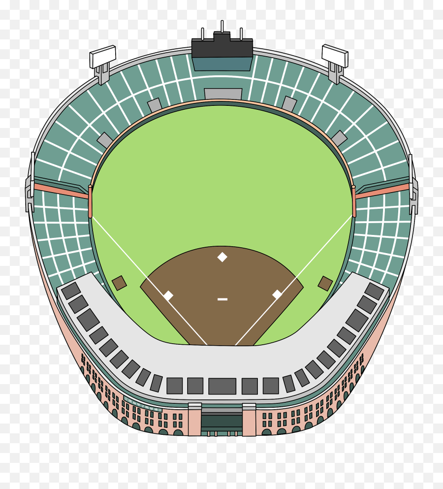 Baseball Stadium Clipart - Baseball Stadium Clipart Emoji,Baseball Clipart