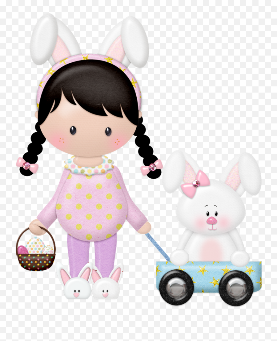 Menina Coelhinha Png Transparent Png Emoji,Easter Blessings Clipart