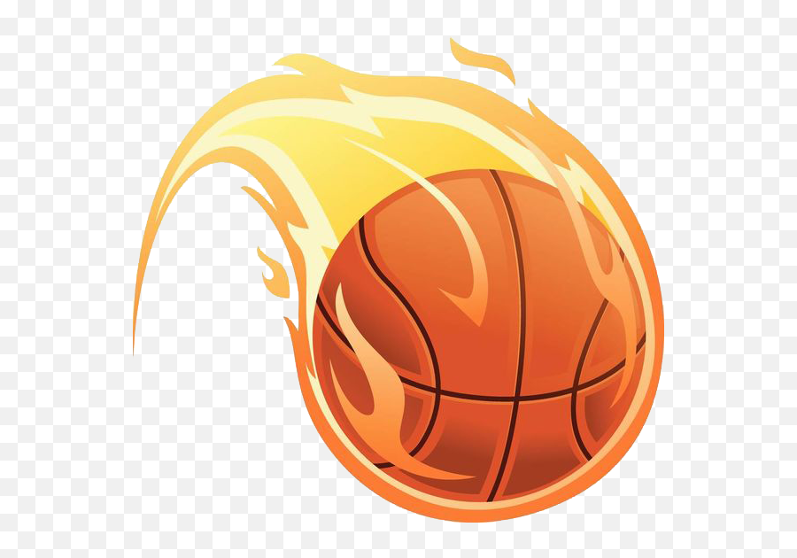 Basketball On Fire Clipart Png - Transparent Basketball On Fire Png Emoji,Fire Clipart