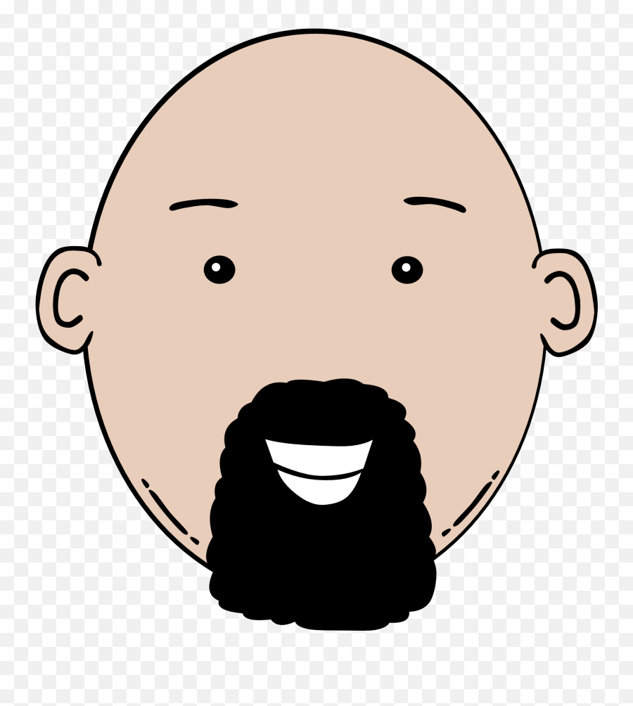 Man Face Cartoon Clip Art - Bald Man With Beard Clipart Bald Man Png Cartoon Emoji,Beard Clipart