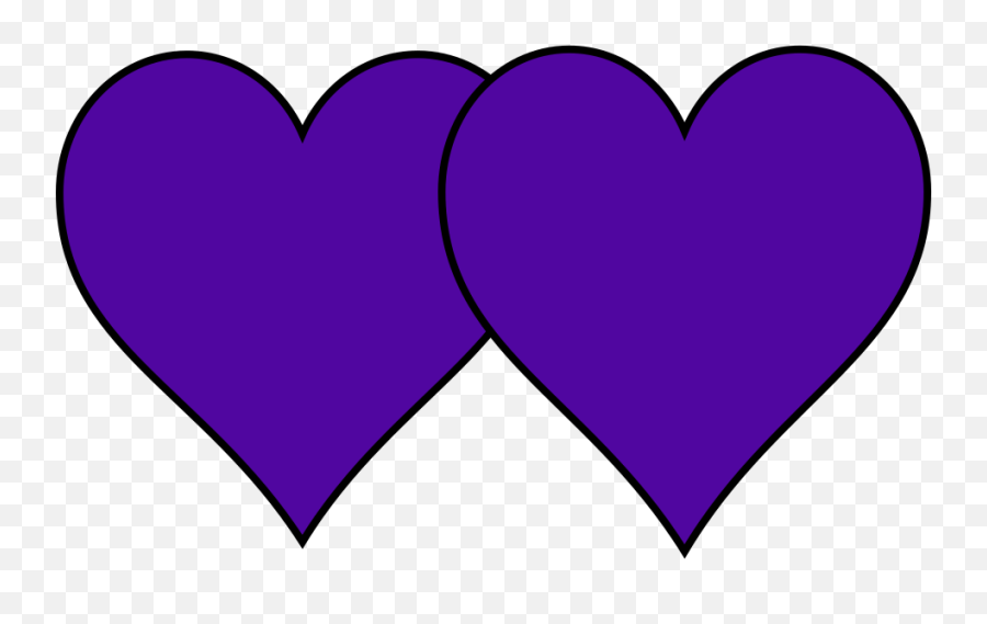 Two Purple Hearts Svg Vector Two Purple Hearts Clip Art Emoji,Purple Heart Transparent