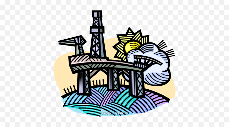 Oil Drilling Platform Royalty Free Vector Clip Art Emoji,Platform Clipart