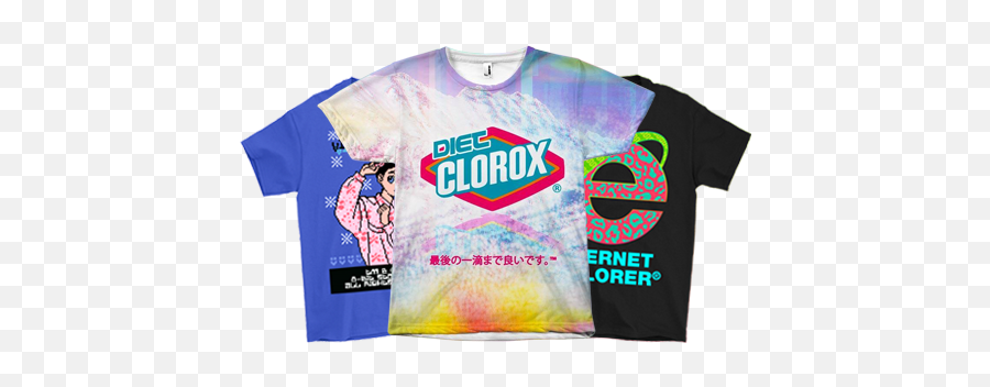 Clothing - Diet Clorox Shirt Emoji,Vaporwave Logo